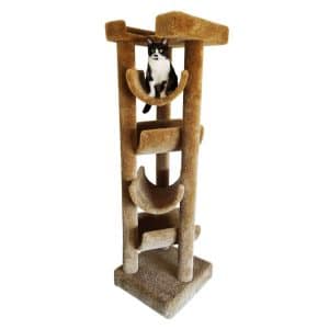 New Cat Condos Premier Solid Wood Skyscraper Cat Tree