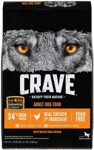 CRAVE Grain Free High Protein Adult Dry Dog Food Beef Chicken 1 1