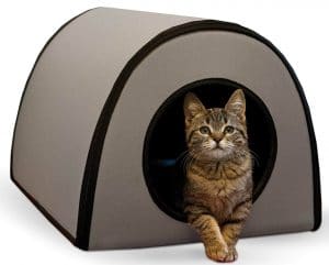 K H Mod Thermo Kitty Heated Cat House gray 1