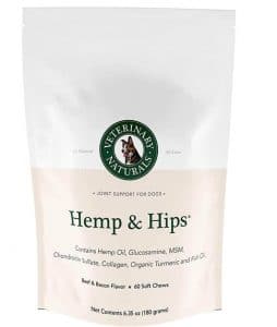 Veterinary Naturals Hemp Hips Soft Chews Joint Supplement for Dogs – Hemp Oil Turmeric and Glucosamine for Dog 1
